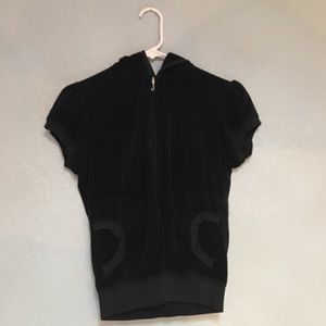 Black juicy couture zip up sleeveless hoody